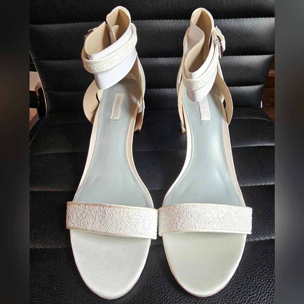 Nine West Cream Strappy Sandals